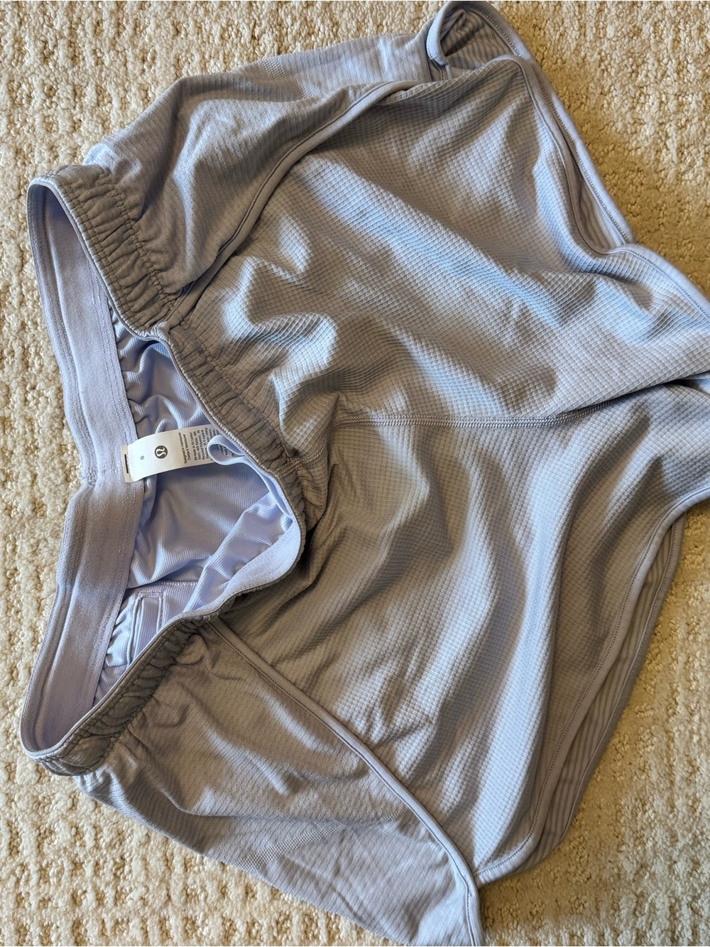 lululemon athletica Light Lavender Waffle Athletic Shorts